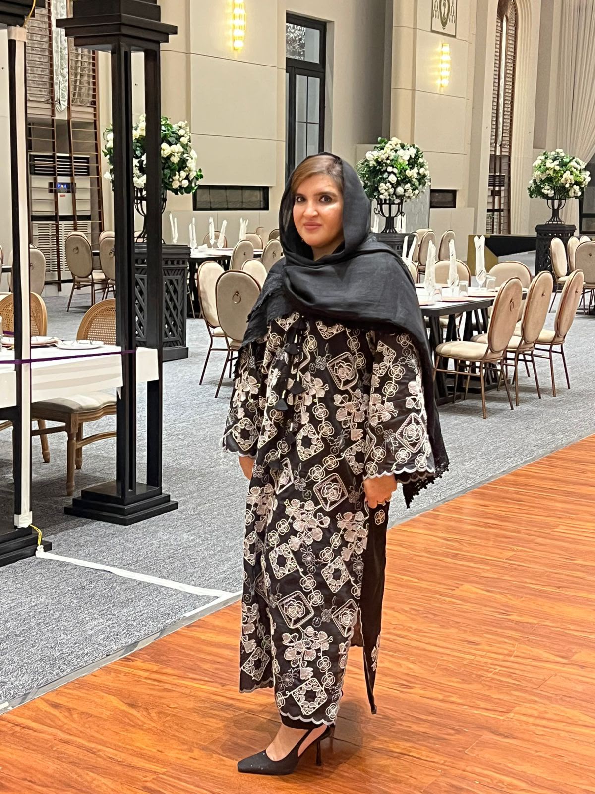 Black Embroidered Kaftan 1 Piece With Embroidery for Women