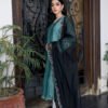2 piece Light Blue Sophistication: Embroidered Cotton Net Shirt with Contrasting Dupatta and Raw Silk Trouser - Image 2