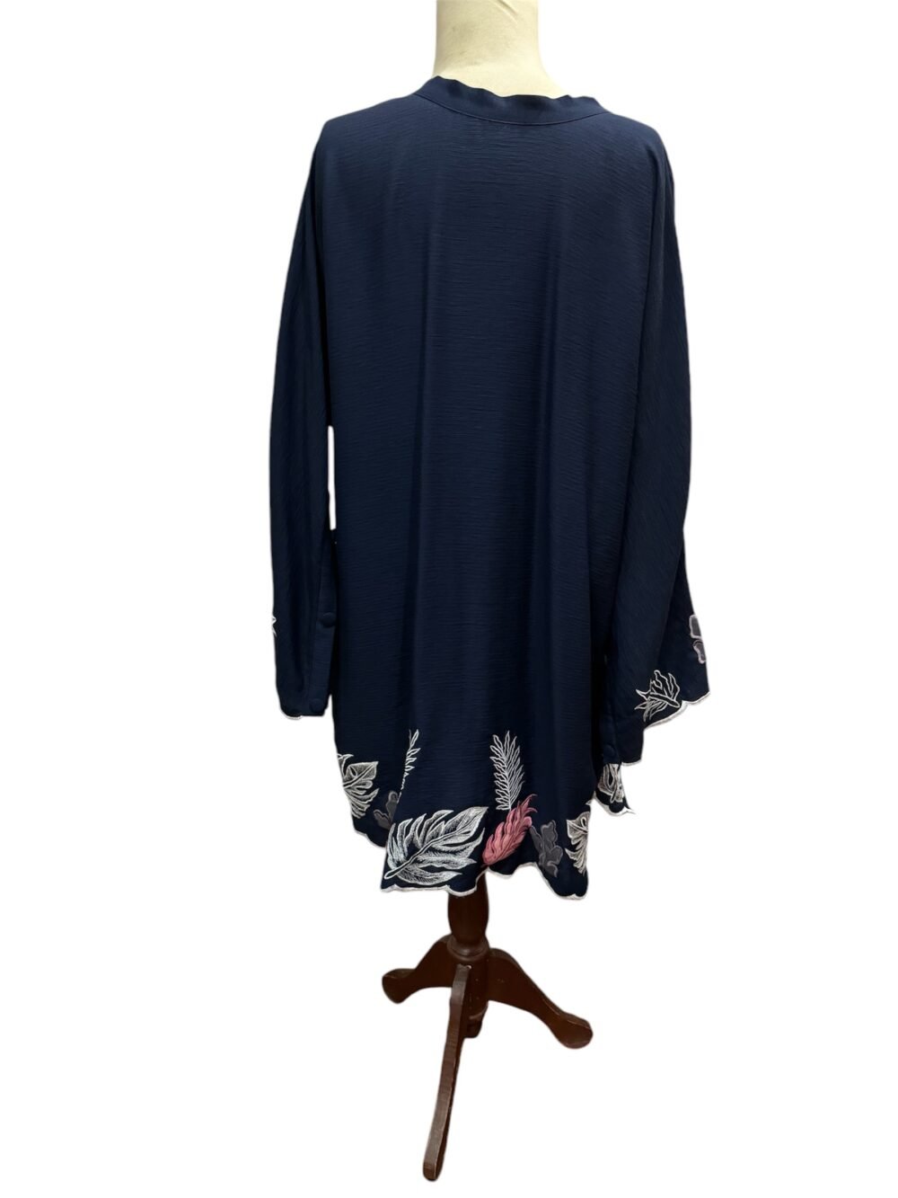 Dark Blue Embroidered Winter Co-ord Set - Image 2